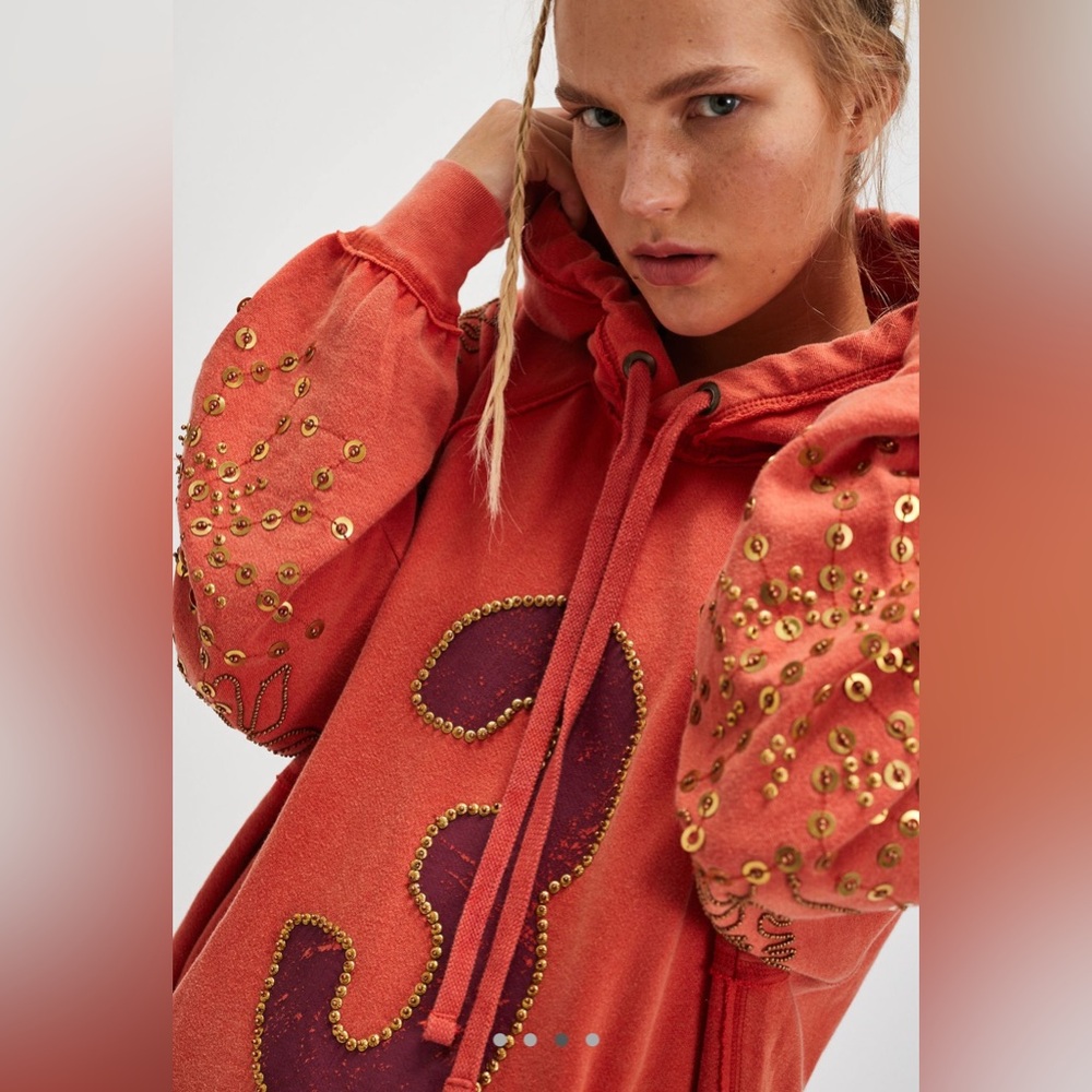 We The Free Sparkle Daze Kango Hoodie, XSMALL NWT